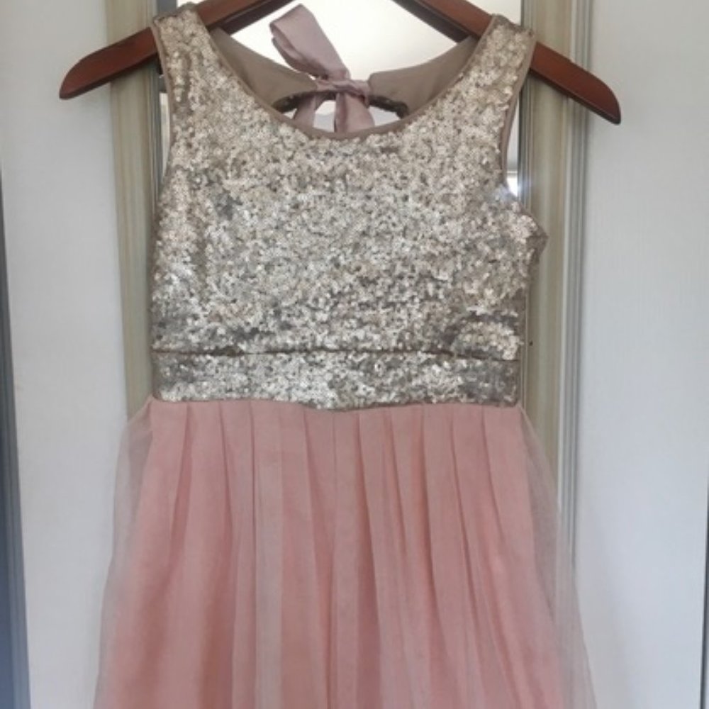 Pink Tulle/Gold Sequin Party Dress